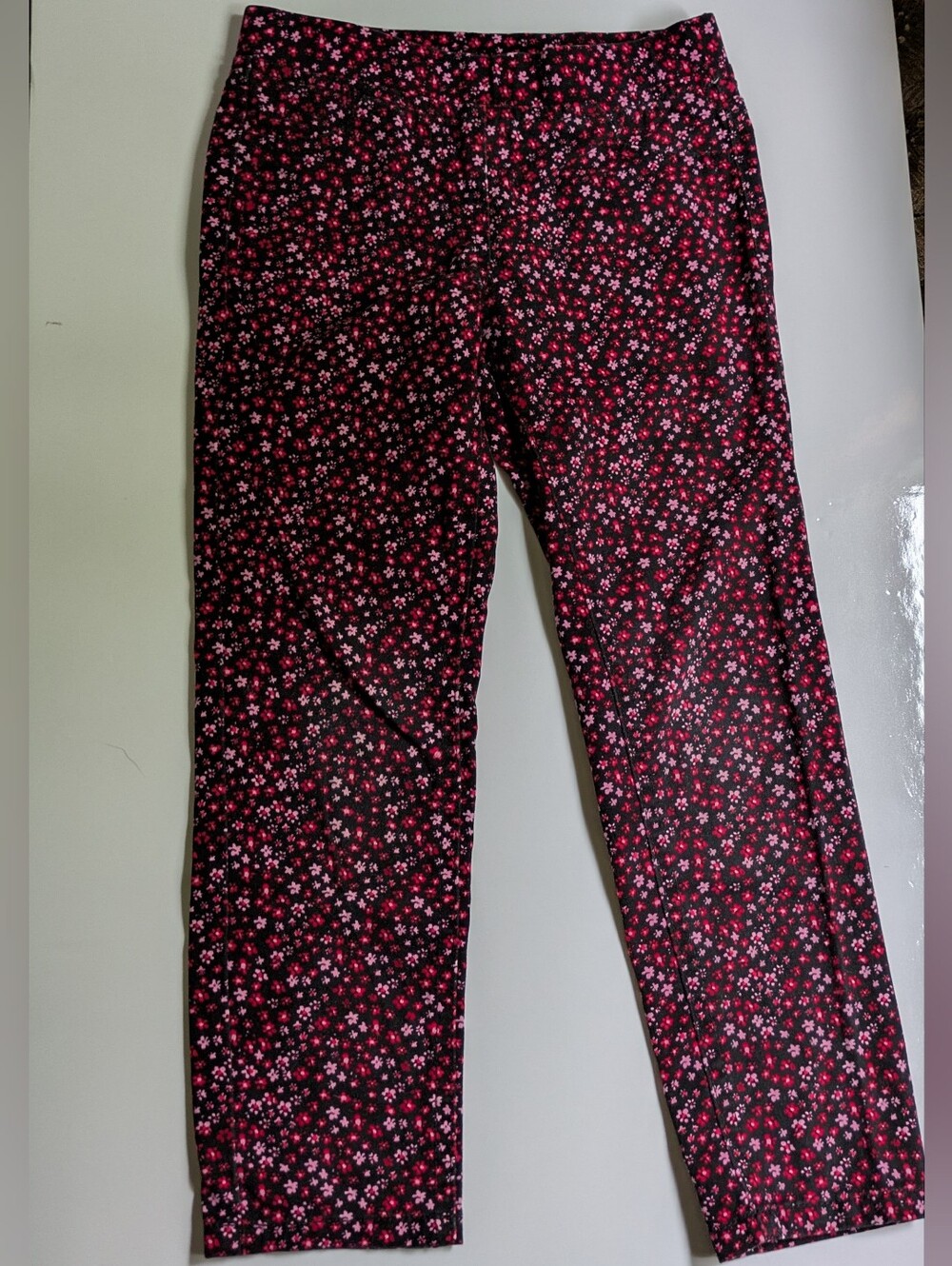 George Girl's Pants Floral Print 6x Comfy Pull-on Kids Casual Back To School